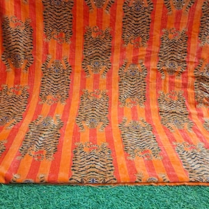 Tiger Print Velvet Fabric: Indian Style Upholstery Material