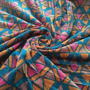 Velvet Fabric Floral Velvet Fabric Indian Panther printed velvet fabric for upholstery curtain cushion dress making velvet fabric