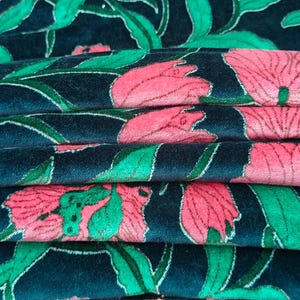 Velvet Fabric Floral Handmade Indian Fabric velvet fabric for upholstery curtain cushion dress making velvet fabric Floral print