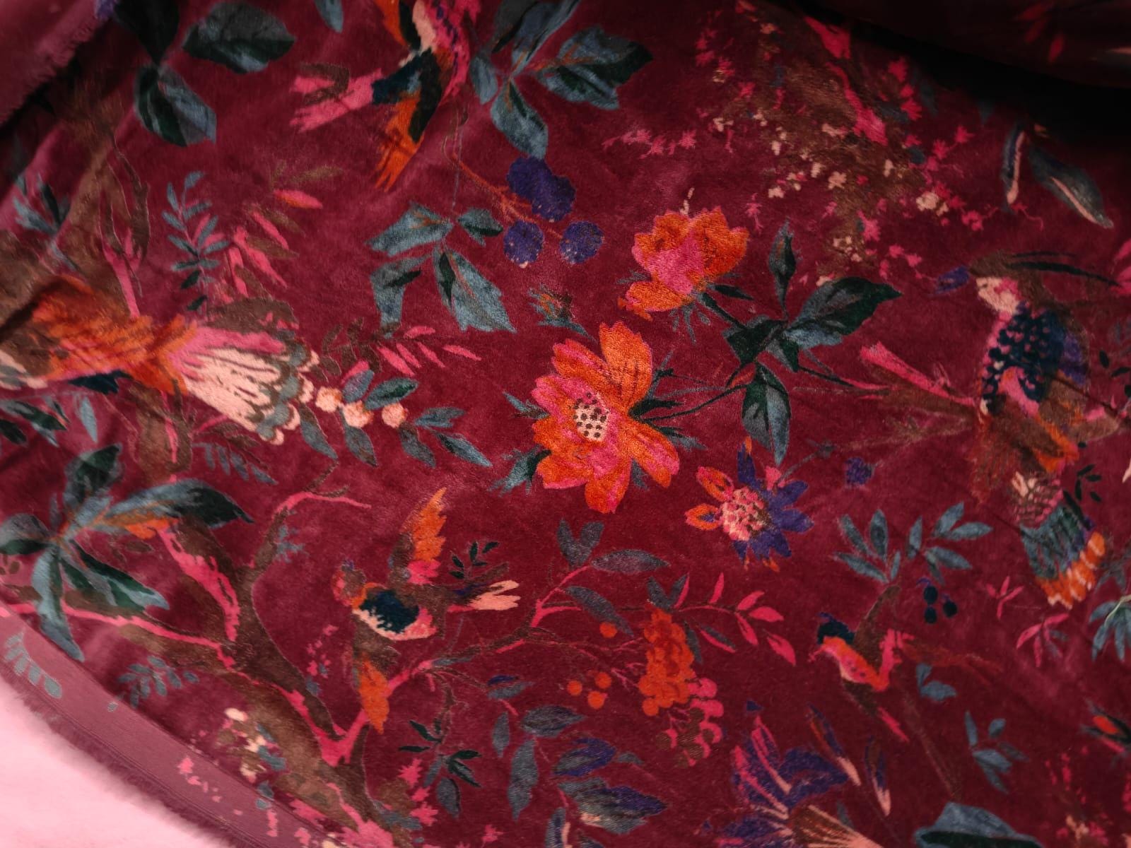 Velvet Fabric Floral Velvet Fabric Indian Fabric Velvet Fabric for ...