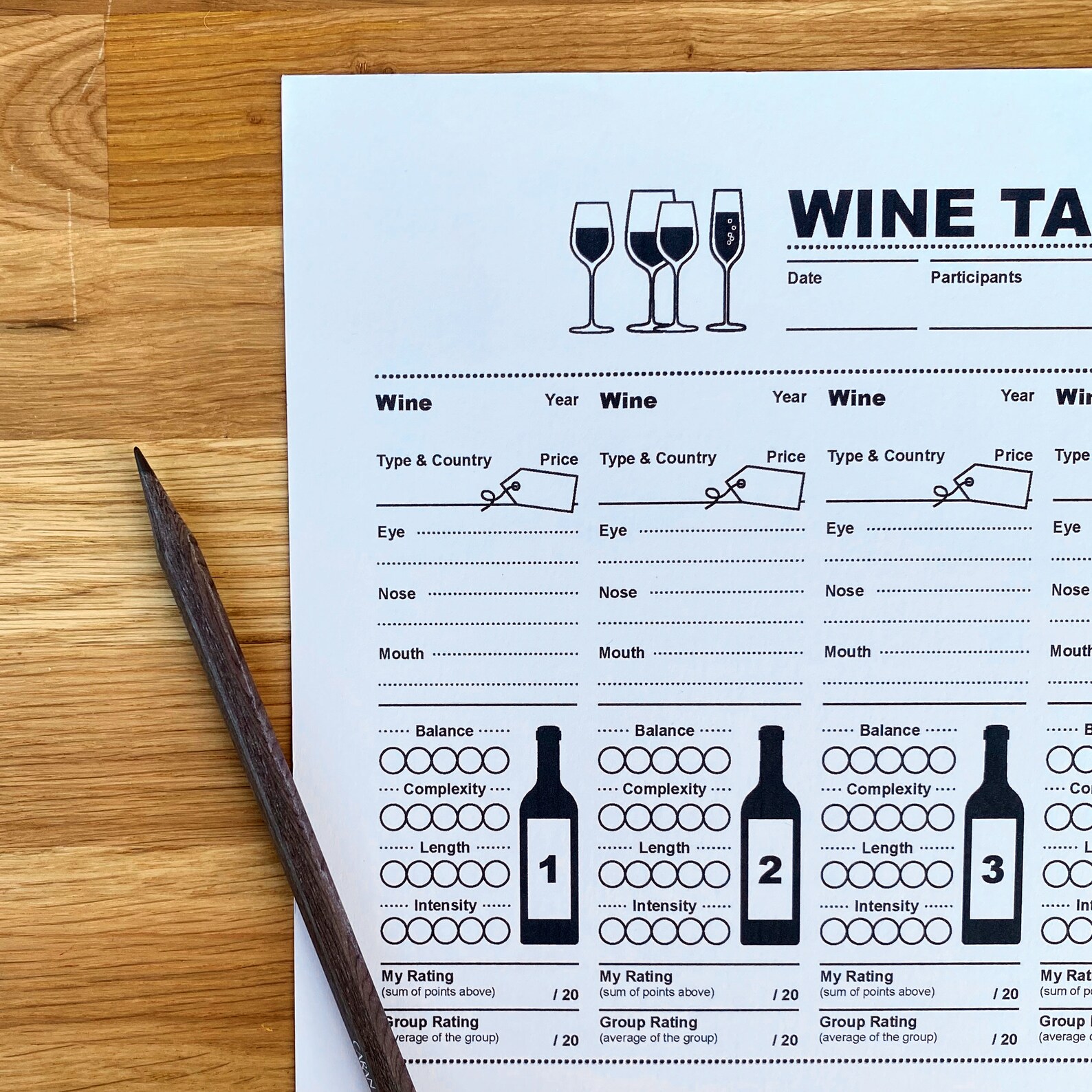 Wine Tasting Pro Printable Guide Etsy