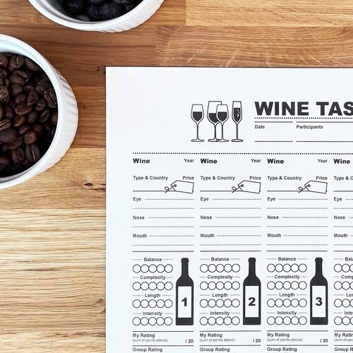 WINE TASTING Printable PDF Download - Etsy