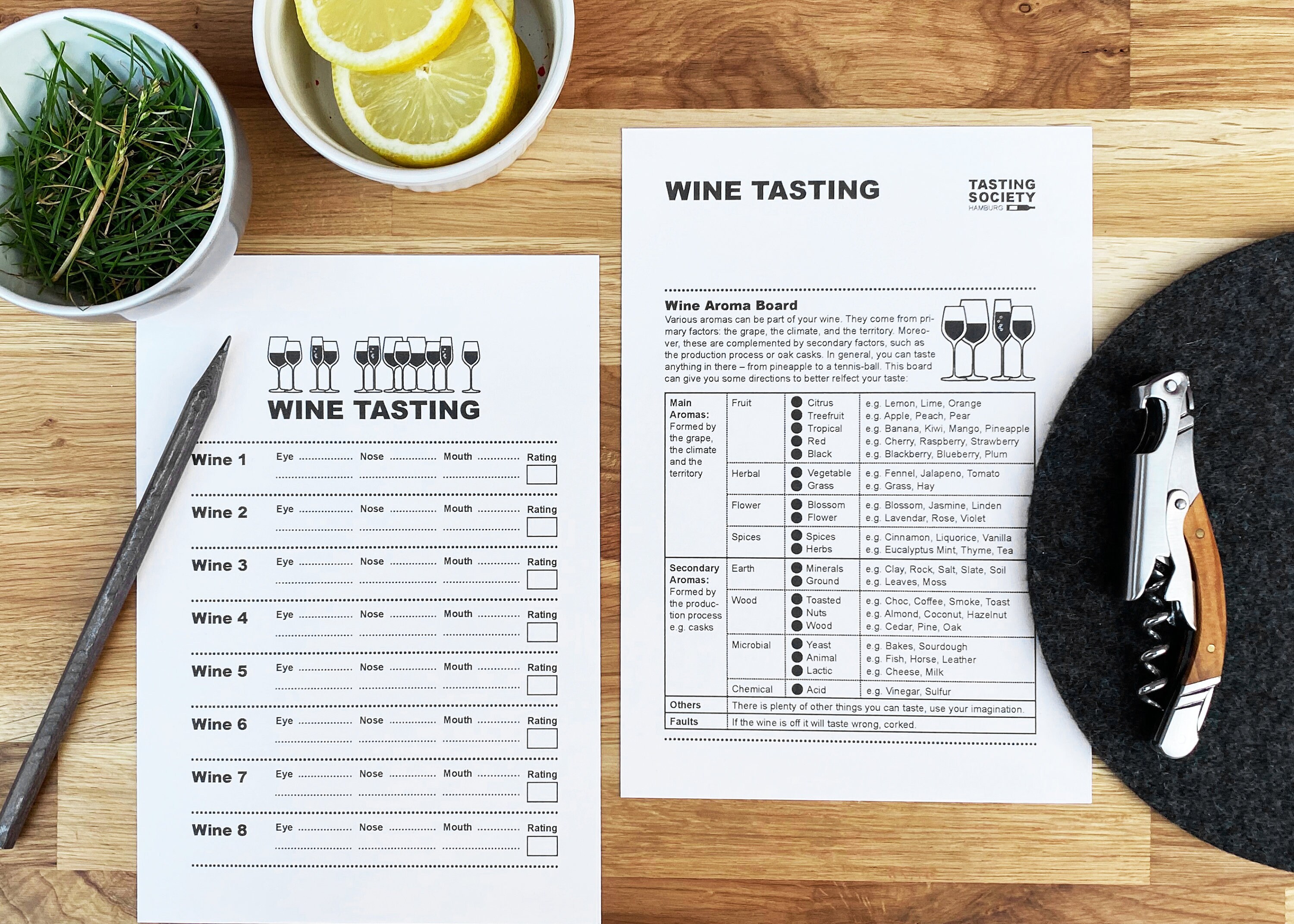 Wine Tasting Basic Printable Guide Etsy UK