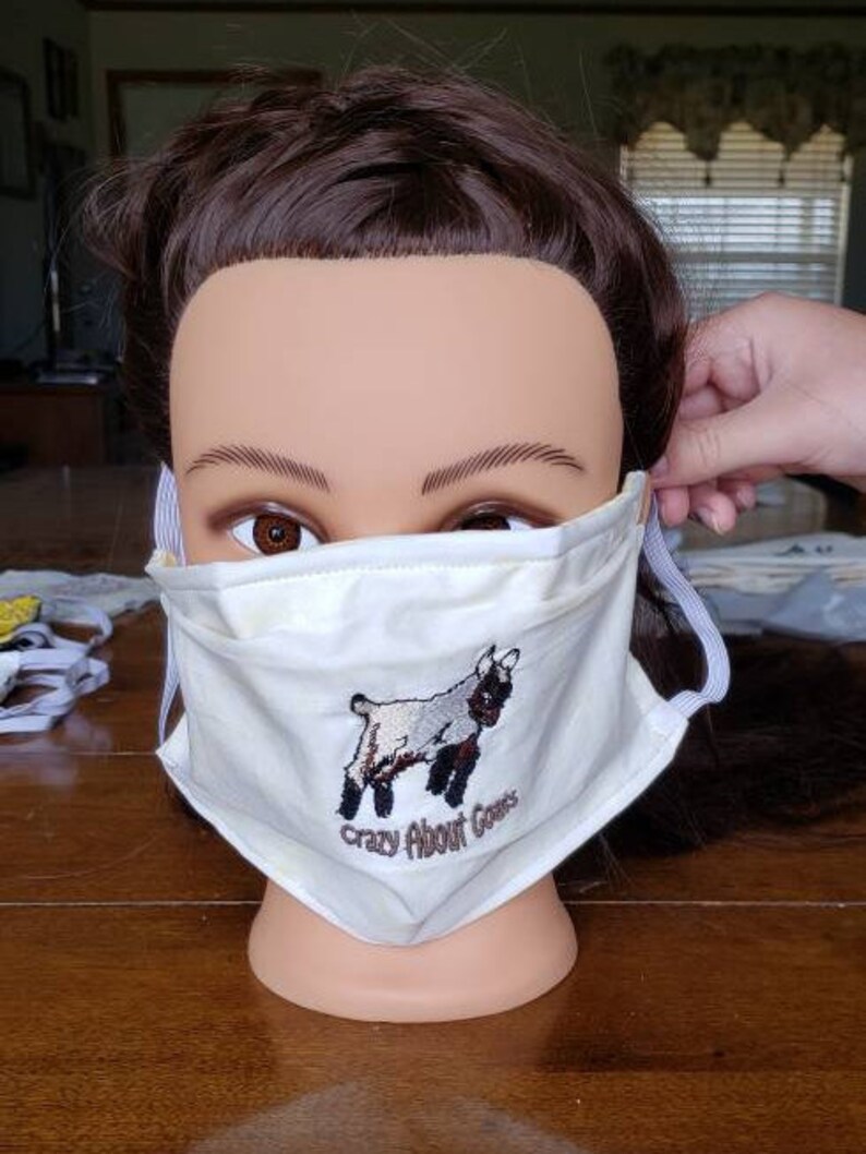 Embroidered Goat Face Masks Etsy
