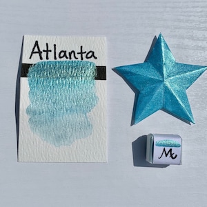 Atlanta - Handgemaakte metallic aquarelverf