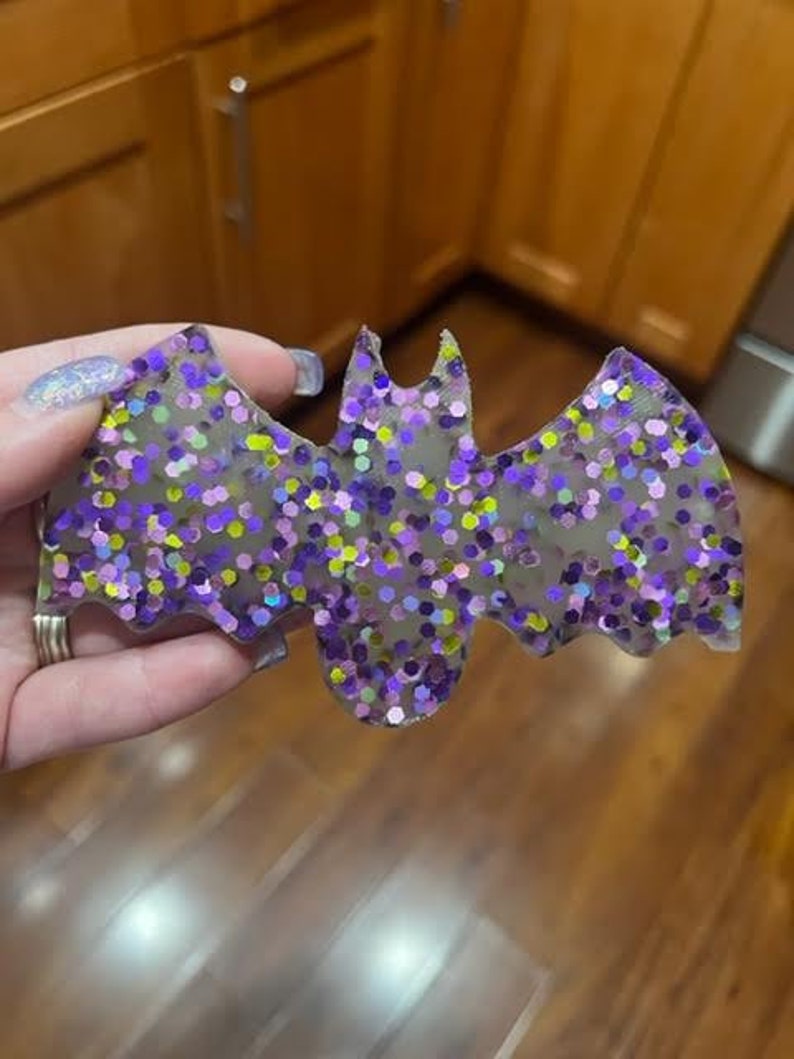 Bright Purple Resin Bat