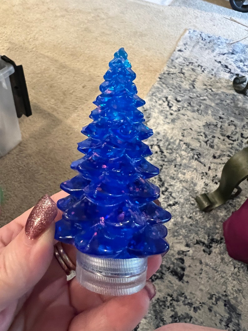 Beautiful Blue Light up Christmas Tree Etsy