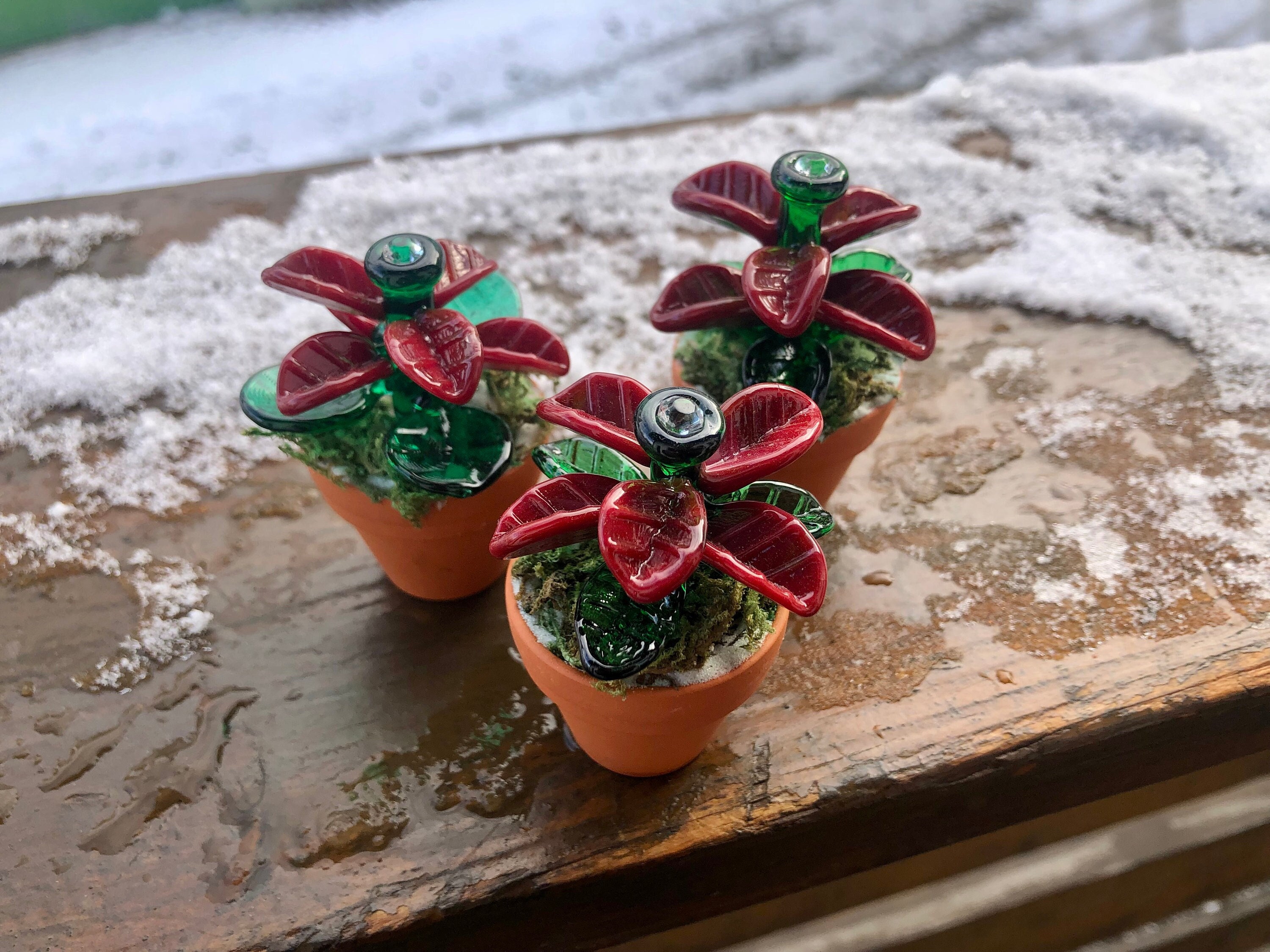 Kaufe Gestrickte Blume, realistische künstliche Blumen, pflegeleichte  Häkelblumen-Topfpflanze für Heimdekoration