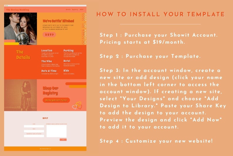 Wedding Website Template | Showit Wedding Website Template | Showit Website Template | Wedding Website Design image 3