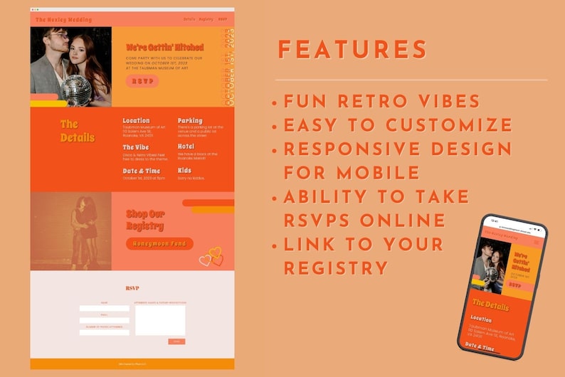 Wedding Website Template | Showit Wedding Website Template | Showit Website Template | Wedding Website Design image 2