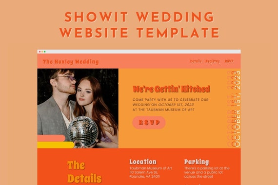 Wedding Website Template | Showit Wedding Website Template | Showit Website Template | Wedding Website Design