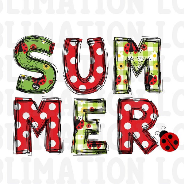 Ladybug Picnic Summer PNG, Summertime Sublimation Designs Downloads, Doodle Text PNG, Summer png, Summer Sublimation, Waterslide png