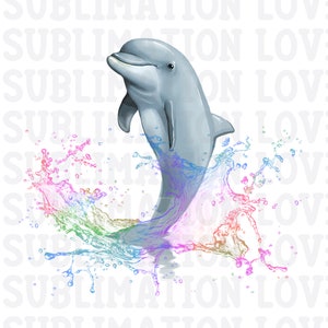 Dolphin PNG, Dolphin Sublimation Designs Downloads, Dolphin Waterslide, Watercolor Sublimation, Waterslide png, Dolphin Clipart