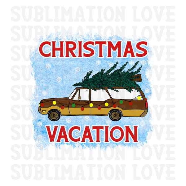 Christmas Vacation png, Clark Griswold png, Station Wagon Tree png, Christmas Sublimation Designs Downloads, Waterslide