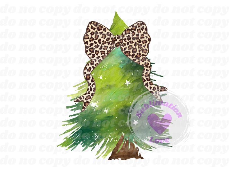 Leopard Coquette Christmas Tree Png, Christmas Tree Sublimation Designs