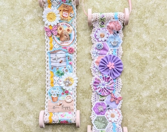 Mini Bobbin Wall Hanging Kit - Slow Stitch, Handmade, Mindful Stitching, Craft & Embroidery Kit Beehive Honeycomb