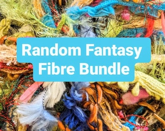 Random Fantasy Fibre Bundles 10 x 10-Metres for Embroidery, Slow Stitching, Textured Yarn, Doll Making, Kids Craft