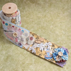 Make Your Own Slow Stitch Bobbin Kit - Vintage Paris Style, Sew Lovely and Beside The Sea Themed Mindful Stitching, Craft & Embroidery Kit image 6