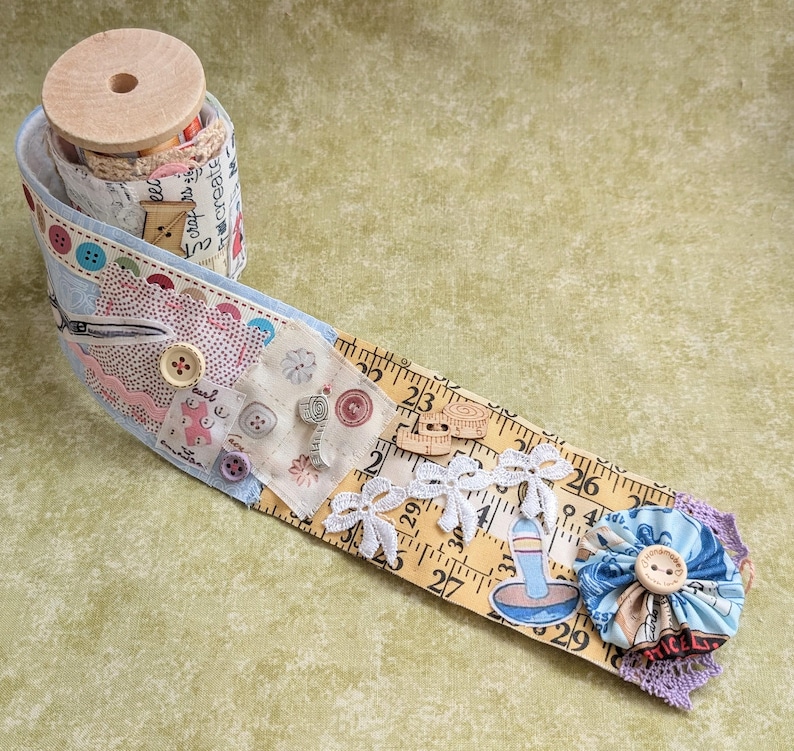 Make Your Own Slow Stitch Bobbin Kit - Vintage Paris Style, Sew Lovely and Beside The Sea Themed Mindful Stitching, Craft & Embroidery Kit image 6