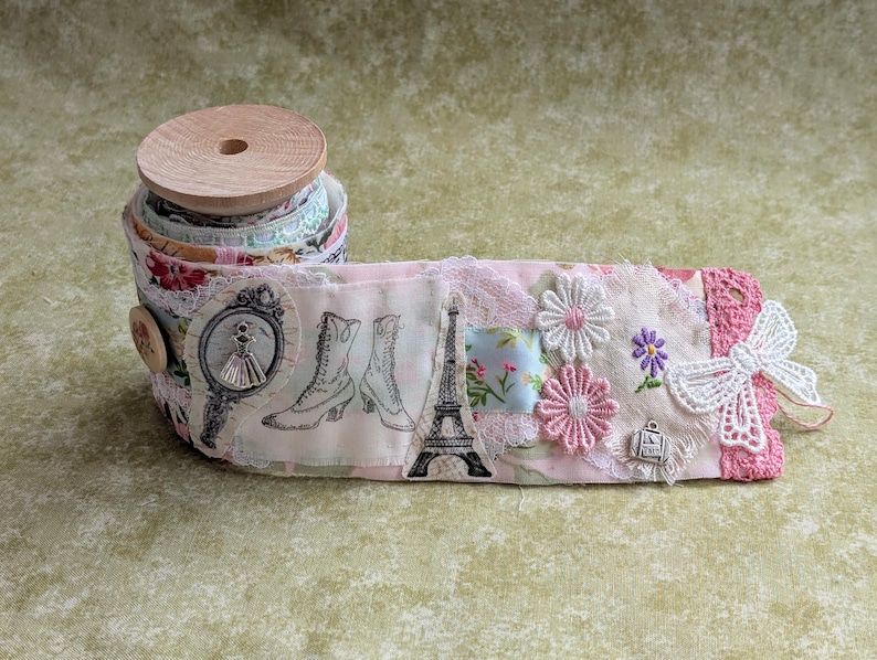 Make Your Own Slow Stitch Bobbin Kit - Vintage Paris Style, Sew Lovely and Beside The Sea Themed Mindful Stitching, Craft & Embroidery Kit image 4