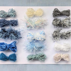 Stormy Sea & Winter Frost Theme Fibre Bundle for Landscape Embroidery, Slow Stitching, Textured Yarn, Fantasy Fibres