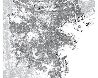 Yokohama Figure-Ground Diagram in English and Japanese