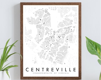 Centreville, Virginia Figure-Ground Poster