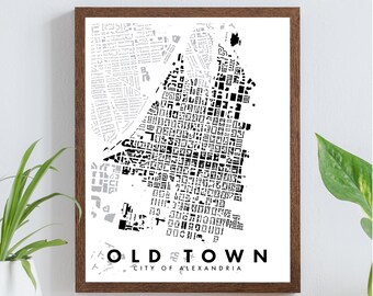 Old Town Alexandria, Virginia, Figure-Ground Poster