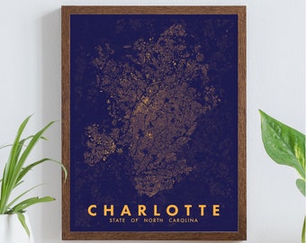 Charlotte Figure-Ground Poster in customizable colors