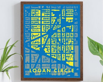 Logan Circle Neighborhood Figure-Ground Poster