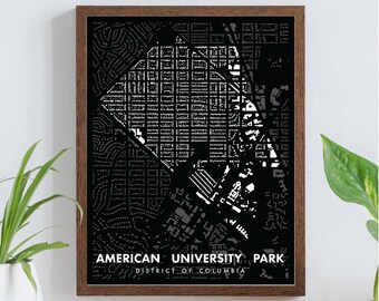 American University Park Figure-Ground Poster