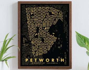 Petworth Neighborhood Figure-Ground Poster