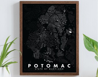 Potomac, Maryland, Figure-Ground Poster