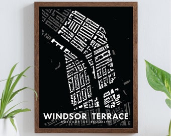 Windsor Terrace Neighborhood Figure-Ground Poster