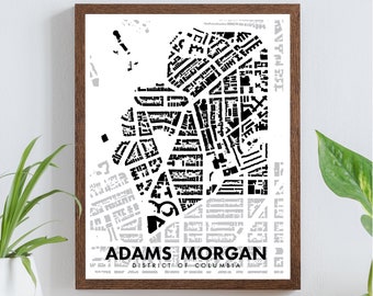 Adams Morgan Neighborhood Figure-Ground Poster