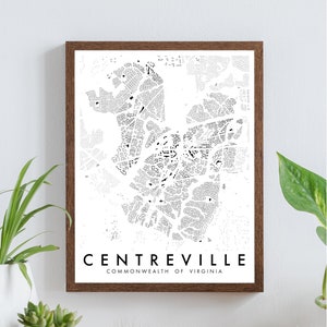 Centreville, Virginia Figure-Ground Poster