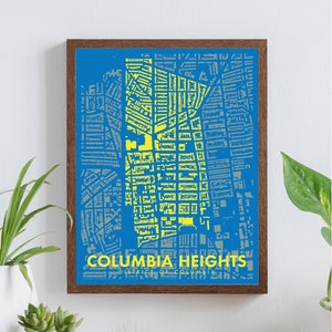 Columbia Heights Buurt Figuur-Ground Poster