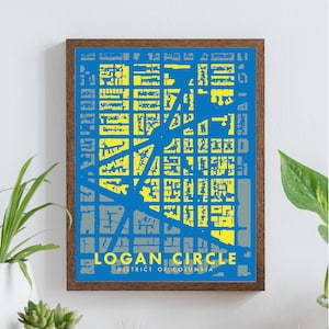 Logan Circle Buurt Figuur-Ground Poster