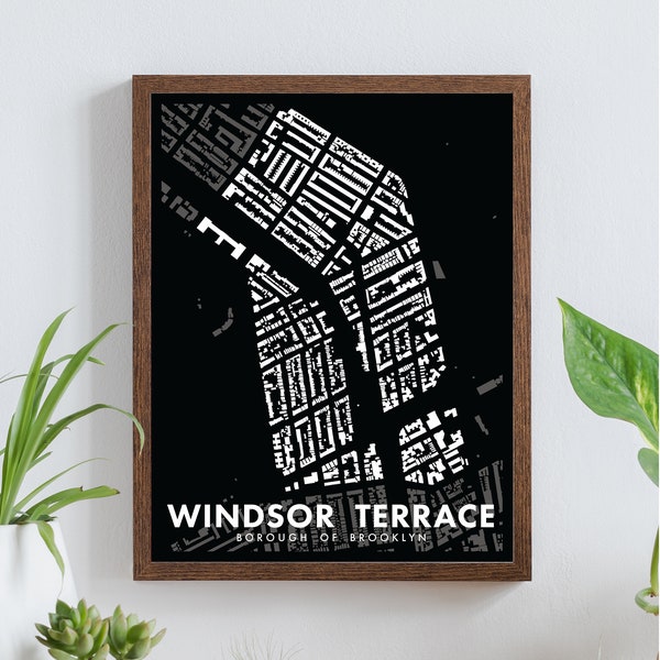 Windsor Terrace Neighborhood Figure-Ground Poster