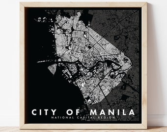 Manila, The Philippines Figure-Ground Poster