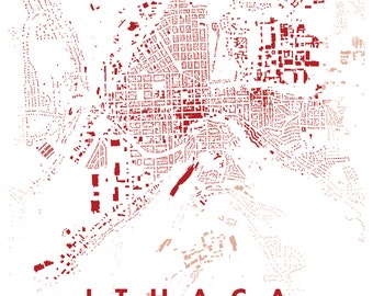 City of Ithaca Figure-Ground Poster