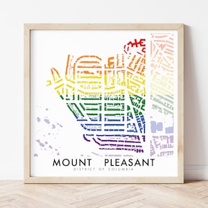 Mount Aangename Buurt Figuur-Ground Poster