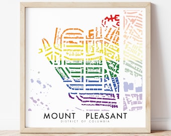 Mount Pleasant Neighborhood Figure-Ground Poster
