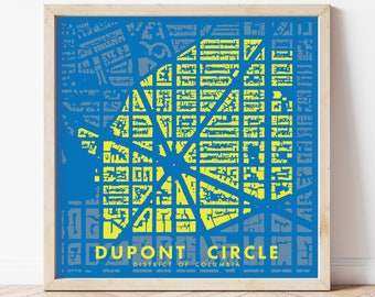 Dupont Circle Neighborhood Figure-Ground Poster