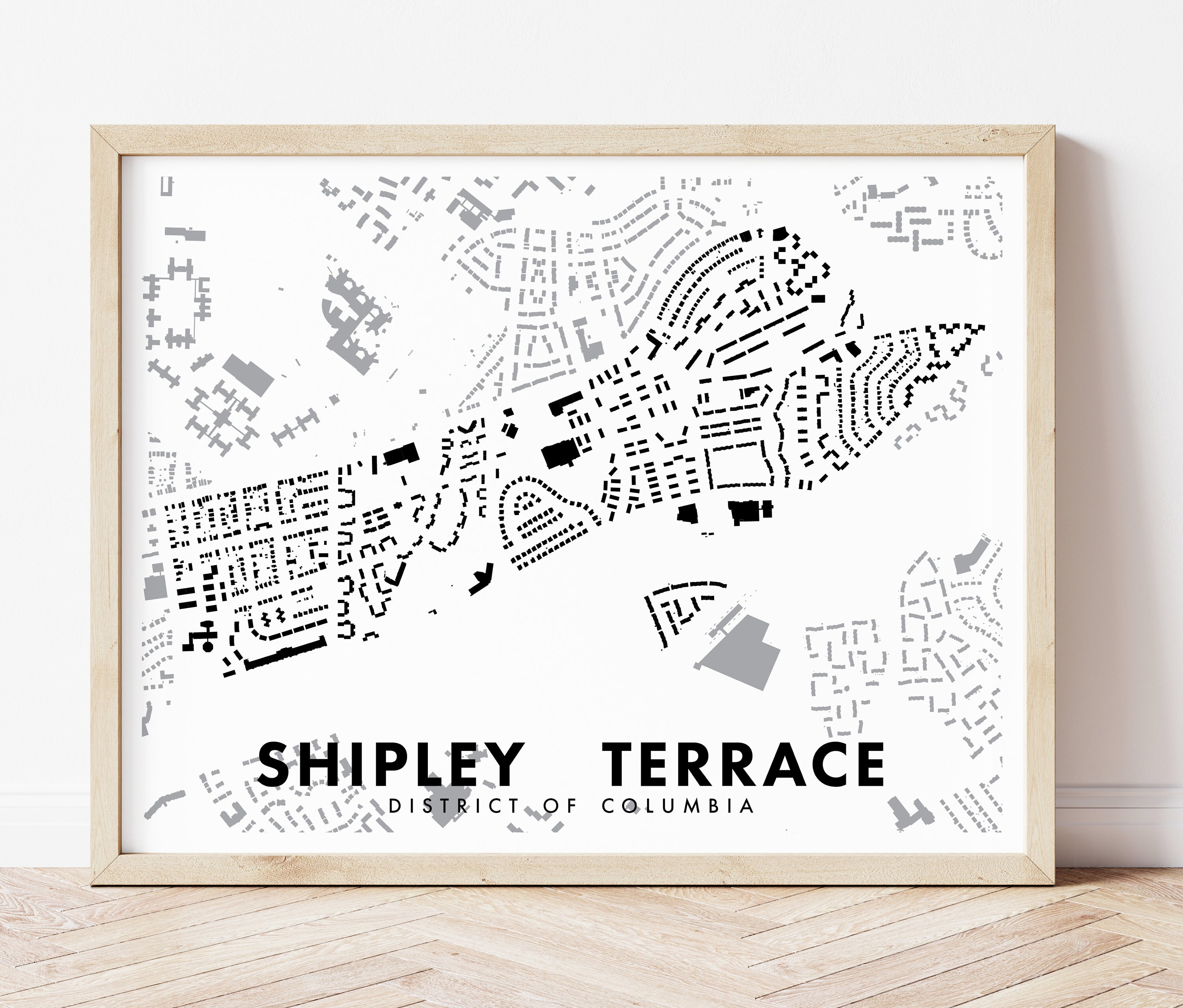 Shipley Terrace Neighborhood Figureground Poster Etsy UK