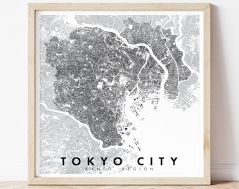 Tokyo City Figure-Ground Diagram in English and Japanese