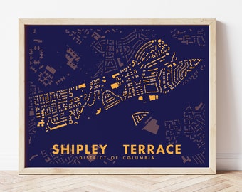 Shipley Terrace Neighborhood Figure-Ground Poster