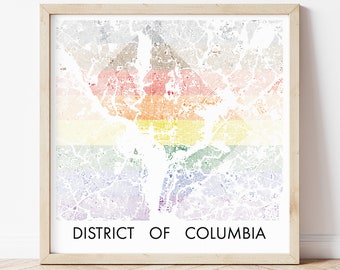 Affiche de washington, DC figure-ground