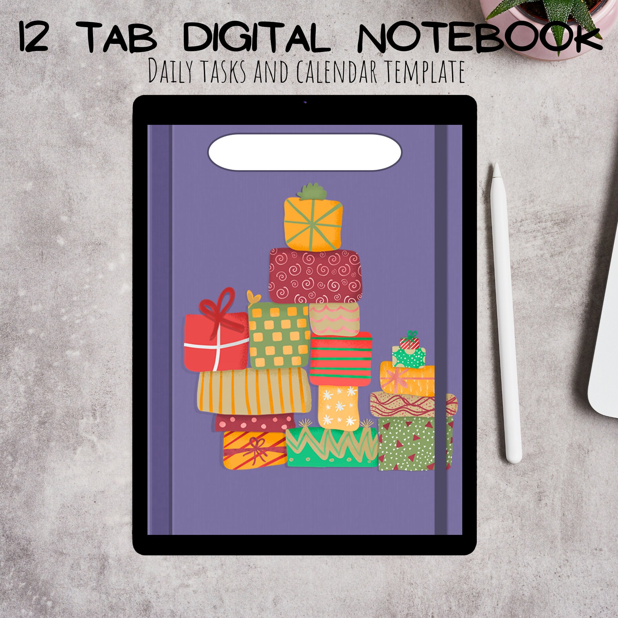 Digital Notebook Calendar and Daily Tasks Digital Stickers - Etsy