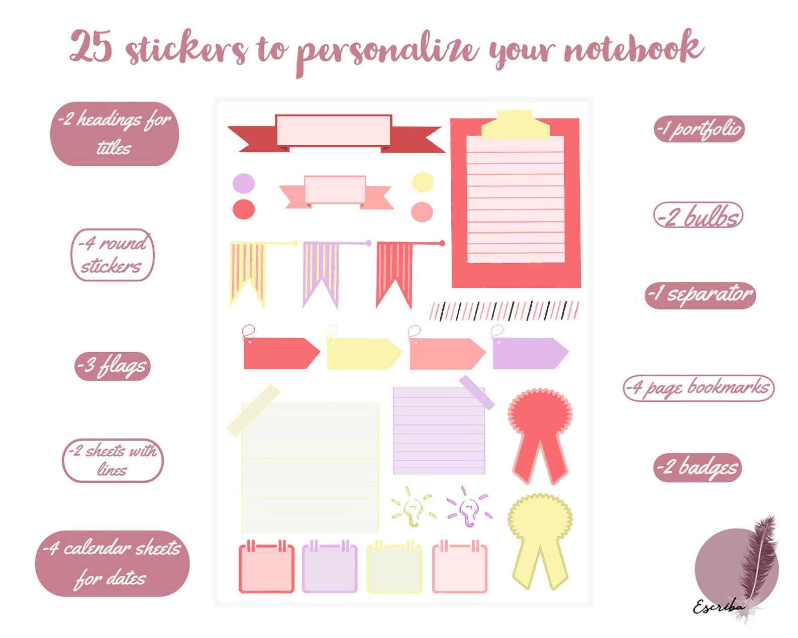 Organization Digital Stickers, Digital Stickers for Goodnotes ...